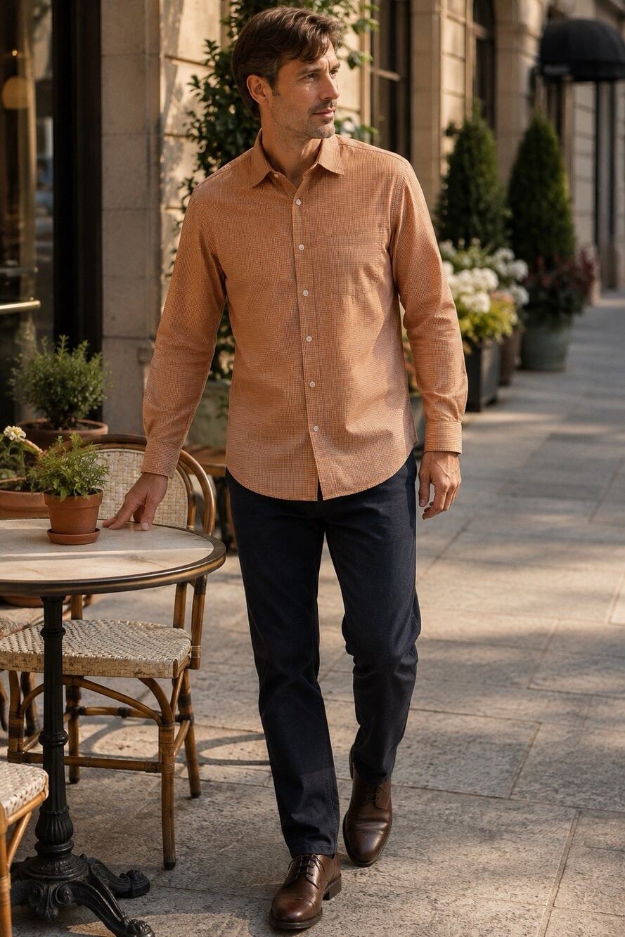 Daniel Cremieux Shirt Mens L Check Fine Italian Fabric